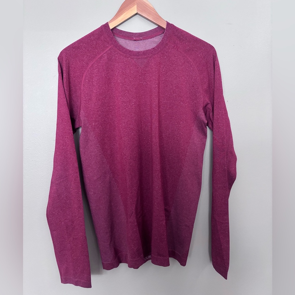 Lululemon Mens Long Sleeve Maroon Tee - Size Small - Excellent Condition